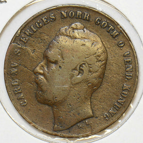 Sweden 1862 2 Ore 240450 combine shipping