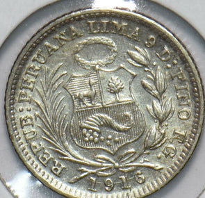 Peru 1916 1/4 Dinero Lamaa animal 192469 combine shipping