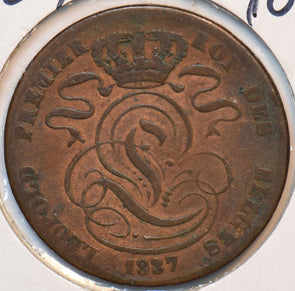Belgium 1837 5 Centimes Lion animal 193249 combine shipping