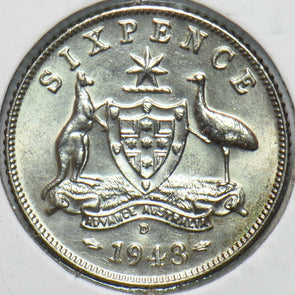 Australia 1943 6 Pence Kangaroo animal Ostrich Georgivs VI 902058 combine shippi
