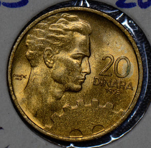 Yugoslavia 1955 20 Dinara BU 190174 combine shipping