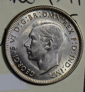 Australia 1944 S Shilling silver snake animal UNC  AU0057 combine shipping