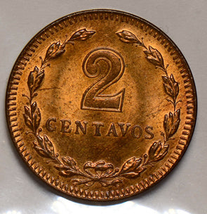 Argentina 1945  2 Centavos  red UNC A0064 combine shipping