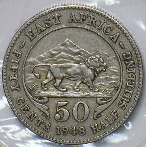 East Africa 1948 50 Cents Lion animal 151415 combine shipping
