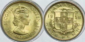 Jamaica 1958 1/2 Penny 198491 combine shipping