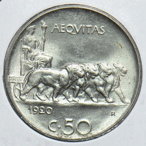 Italy 1920 50 Centesimi Lion 298802 combine shipping