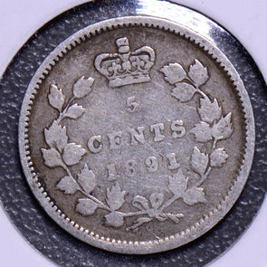 Canada 1891  5 Cents CA0122 combine shipping