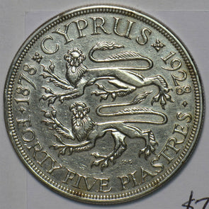 Cyprus 1928 45 Piastres C0415 combine shipping