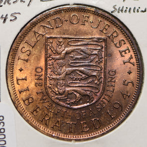 Jersey 1945 1/12 Shilling Leopards animal  900636 combine shipping