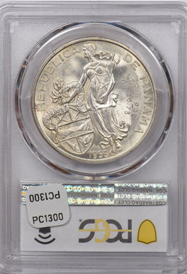 Panama 1953 Balboa PCGS MS 64 Republic of Panama 50th Anniversary PC1300 combine
