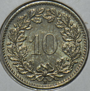 Switzerland 1909 10 Rappen 297482 combine shipping