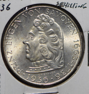 Austria 1936 PRINCE EUGEN OF SAVOY 2 Schilling  292042 combine shipping