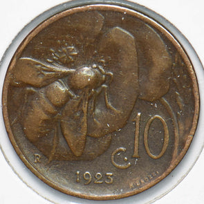 Italy 1923 Vittorio Emanvele III 10 Centesimi Honey Bee animal 192229 combine s