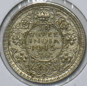 British India 1945 1/4 Rupee 150916 combine shipping