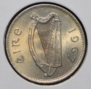 Ireland 1967 6 Pence Wolfhound animal  291714 combine shipping