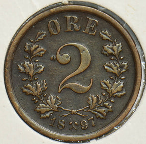 Norway 1897 2 Ore 197683 combine shipping