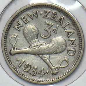 New Zealand 1934 3 Pence 903237 combine shipping