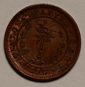 Ceylon 1898  1/4 Cent UNC C0136 combine shipping