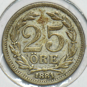 Sweden 1881 25 Ore 197175 combine shipping