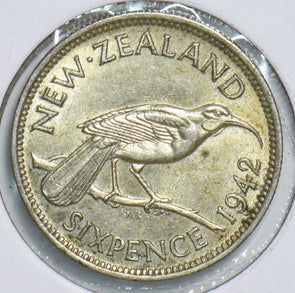 New Zealand 1942 6 Pence Huia bird 298665 combine shipping
