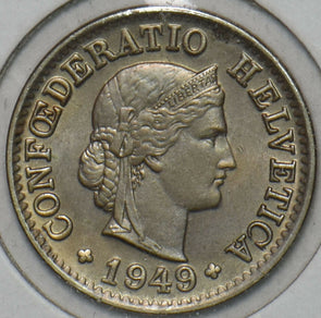 Switzerland 1949 5 Rappen UNC 196220 combine shipping