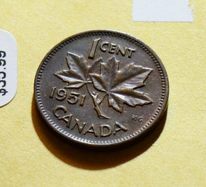 Canada 1951 Cent Toned CA0009 combine shipping