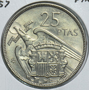 Spain 1957 25 Pesetas 198451 combine shipping