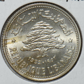 Lebanon 1952 50 Piastres 295514 combine shipping