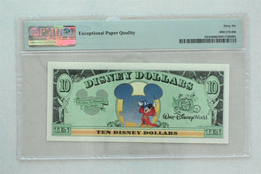 Disney Dollar 1997 $10 PMG Gem UNC 66EPQ DIS49. Simba. 25th Anniv. of Disney Wo