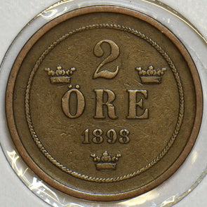 Sweden 1898 2 Ore 297942 combine shipping