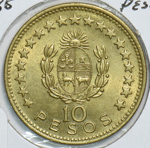 Uruguay 1965 10 Pesos 240985 combine shipping