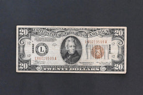 US 1934 A $20 VG-F+ (Pen Mark) Federal Reserve Notes Hawaii Overprint RC0704 com