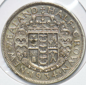 New Zealand 1934 George V 1/2 Crown Ram animal 192199 combine shipping