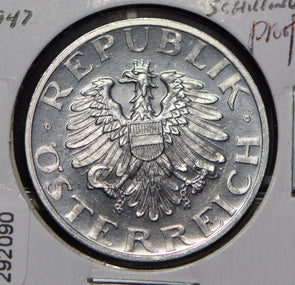 Austria 1947 2 Schilling Eagle animal  292090 combine shipping