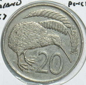 New Zealand 1967 20 Cents Kiwi birdanimal 904446 combine shipping