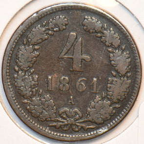Austria 1861 A 4 Kreuzer 151133 combine shipping