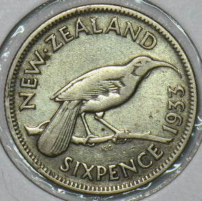 New Zealand 1933 6 Pence Huia Bird animal 196471 combine shipping