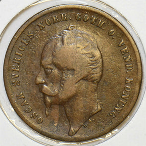 Sweden 1857 2 Ore 240451 combine shipping