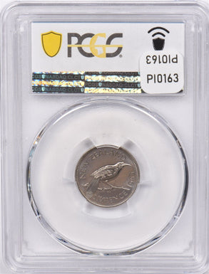 New Zealand 1965 6 Pence Huia bird animal PCGS PL 66 PI0163 combine shipping