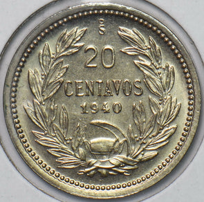 Chile 1940 20 Centavos Condor animal 296645 combine shipping