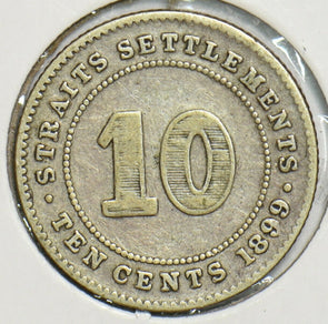Straits Settlements 1899 10 Cents 153328 combine shipping
