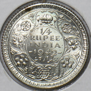 British India 1942 C 1/4 Rupee 295785 combine shipping