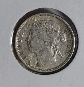 Straits Settlements 1899 10 Cents silver lustrous S0276 combine shipping