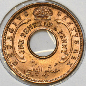 British West Africa 1952 1/10 Penny 196779 combine shipping