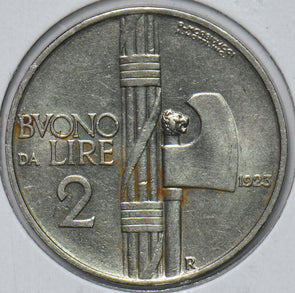 Italy 1923 2 Lire 490813 combine shipping