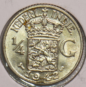 Netherlands East Indies 1942 S 1/4 Gulden 199214 combine shipping