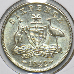 Australia 1942 6 Pence Kangaroo animal Ostrich Georgivs VI 902069 combine shippi