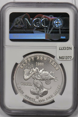 1987 ~88 silver NGC PF 69UC Mickey's Hol. Treasures 1Oz Silver NG1377 combine