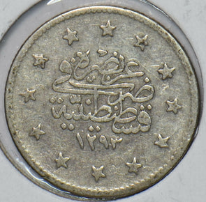 Turkey 1908 AH 1293 2 Kurush 195386 combine shipping