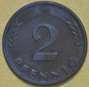 Germany 1963 2 Pfennig 192002 combine shipping